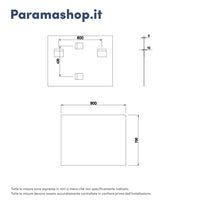 Mobile da bagno sospeso 100cm rovere scuro con lavabo e specchio | Rata