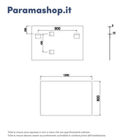 Specchio filolucido 80x120 cm reversibile con applique led | Easy