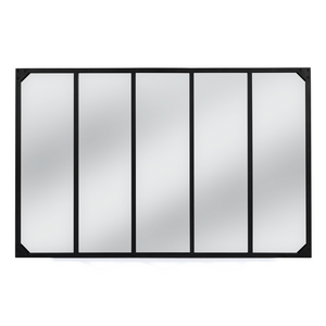 IDMarket - Specchio in vetro a 5 strisce di design industriale 140x84 cm
