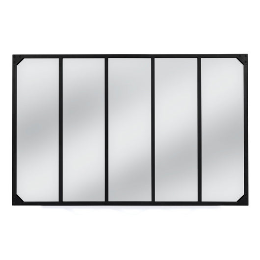 IDMarket - Specchio in vetro a 5 strisce di design industriale 140x84 cm