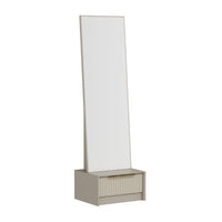 Specchio Kale con base cassetto cashmere 54x45x178H