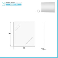 Specchio LED 50x60 cm reversibile con luce naturale