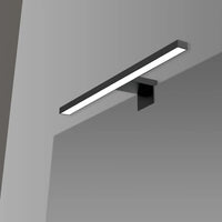 Specchio LED 60x80 cm reversibile con luce naturale nero opaco