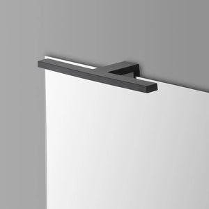 Specchio LED 60x80 cm reversibile con luce naturale nero opaco