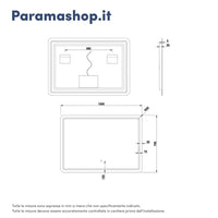 Specchio led bagno 70x100 con sensore touch-screen | Naos