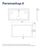 Specchio led bagno 70x120 con sensore touch-screen | Naos