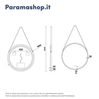 Specchio led Ã˜ 80 cm nero opaco retroilluminato luce calda/fredda con sensore touch-screen