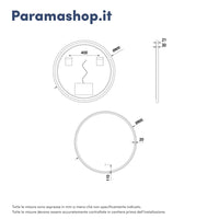 Specchio led tondo Ã˜ 80 cm con cornice nero opaco e sensore touch-screen