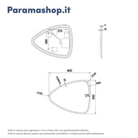 Specchio led bagno 80x65 cm reversibile con sensore touch-screen | Diadema