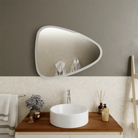 Specchio led bagno 90x75 cm reversibile con sensore touch-screen | Diadema