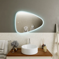 Specchio led bagno 80x65 cm reversibile con sensore touch-screen | Diadema
