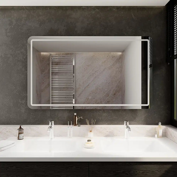 Specchio led bagno 70x100 con sensore touch-screen | Naos