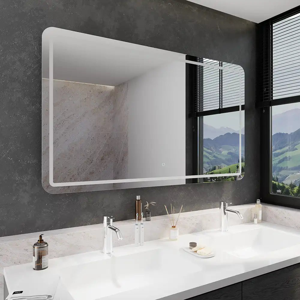 Specchio led bagno 70x120 con sensore touch-screen | Naos