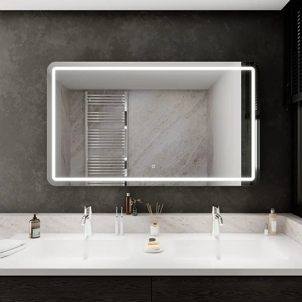 Specchio led bagno 70x120 con sensore touch-screen | Naos
