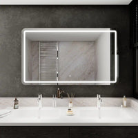 Specchio led bagno 70x120 con sensore touch-screen | Naos