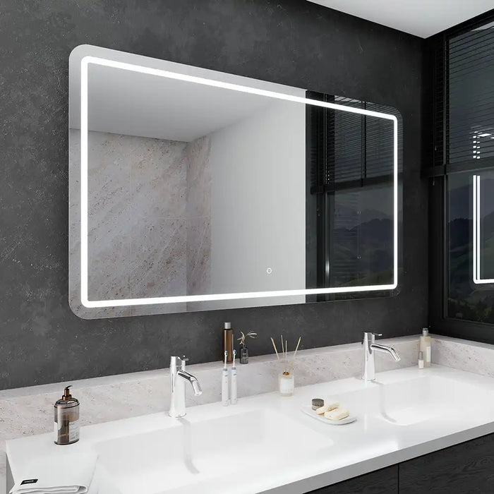 Specchio led bagno 70x120 con sensore touch-screen | Naos