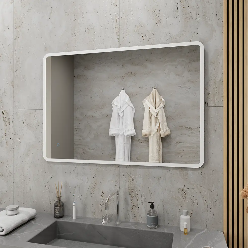 Specchio led bagno 50x70 cm reversibile con sensore touch-screen | Sham