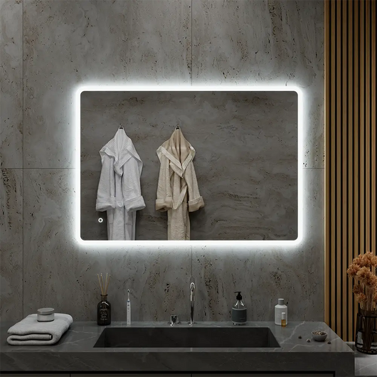 Specchio led bagno 60x80 cm reversibile con sensore touch-screen | Sham