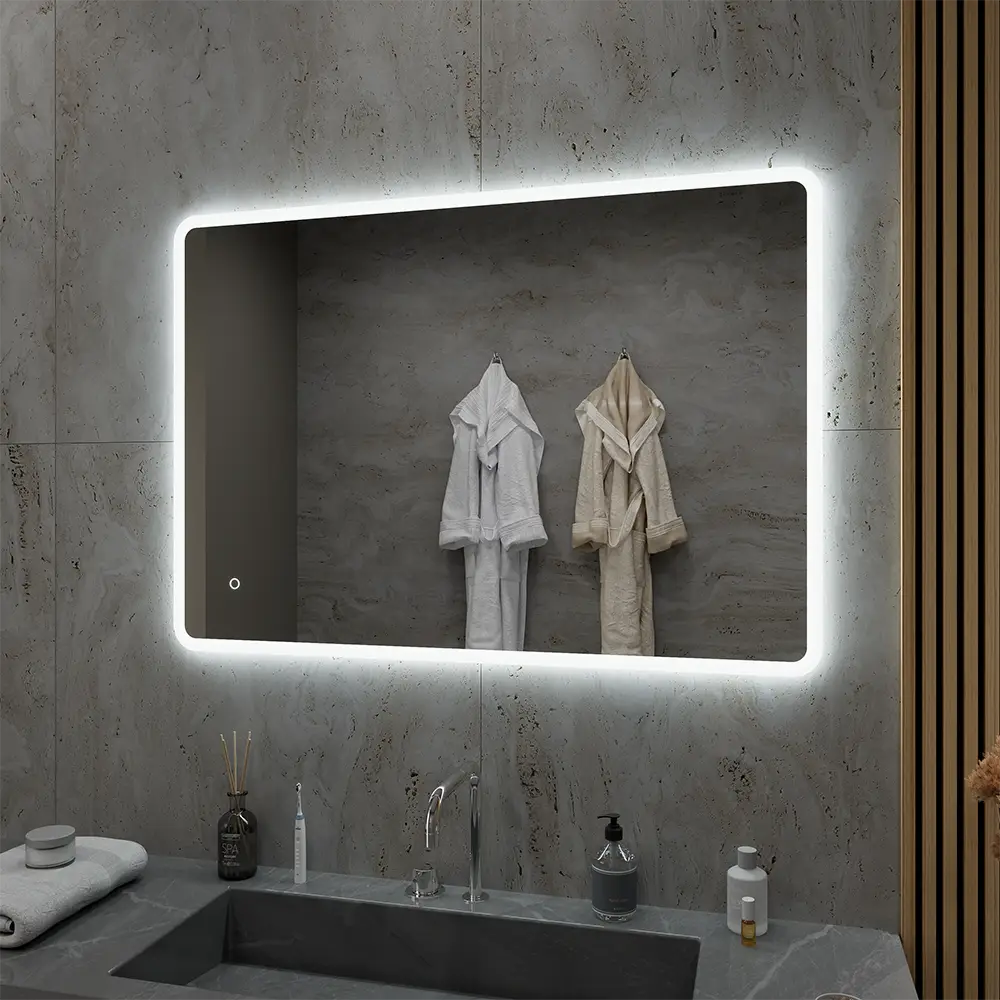 Specchio led bagno 60x80 cm reversibile con sensore touch-screen | Sham