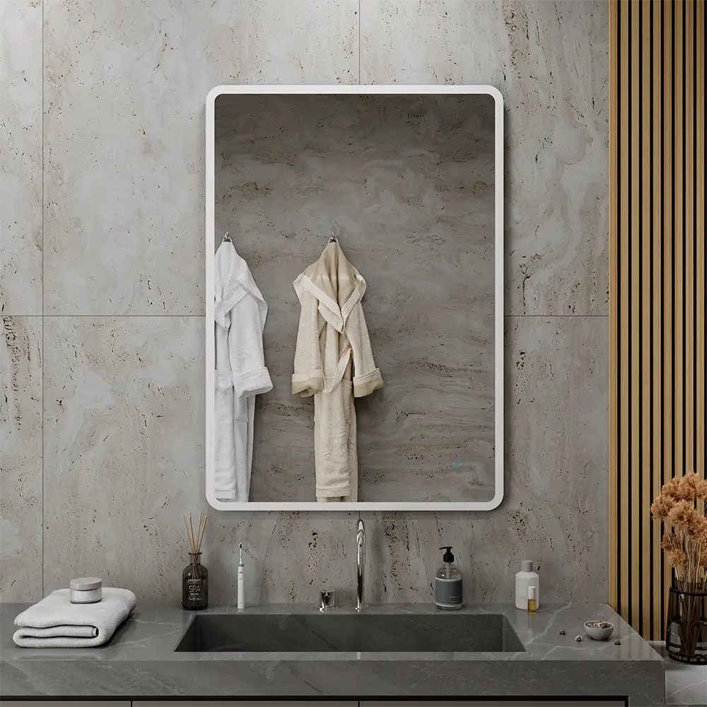 Specchio led bagno 70x100 cm reversibile con sensore touch-screen | Sham