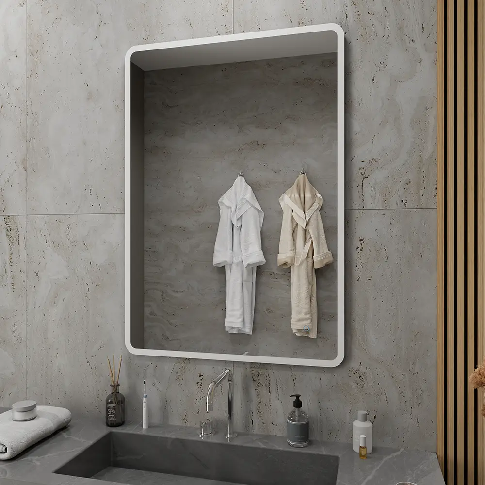 Specchio led bagno 70x100 cm reversibile con sensore touch-screen | Sham