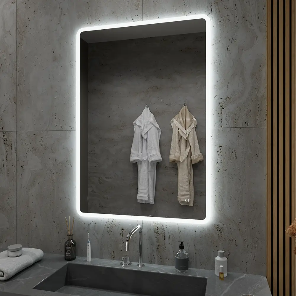 Specchio led bagno 60x80 cm reversibile con sensore touch-screen | Sham