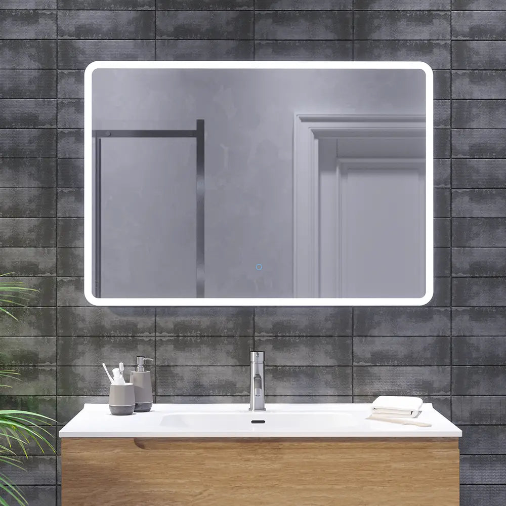 Specchio led 60x80 cm con sensore touch-screen anti impronta | Anka 