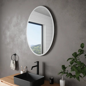 Specchio led ovale 60x80 cm touch screen luce calda/fredda | Leaf