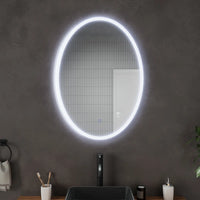 Specchio led ovale 60x80 cm touch screen luce calda/fredda | Leaf
