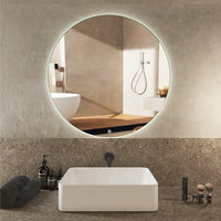 Specchio led tondo Ã˜ 80 cm 3 mm retroilluminato luce fredda con sensore touch-screen | Alcor