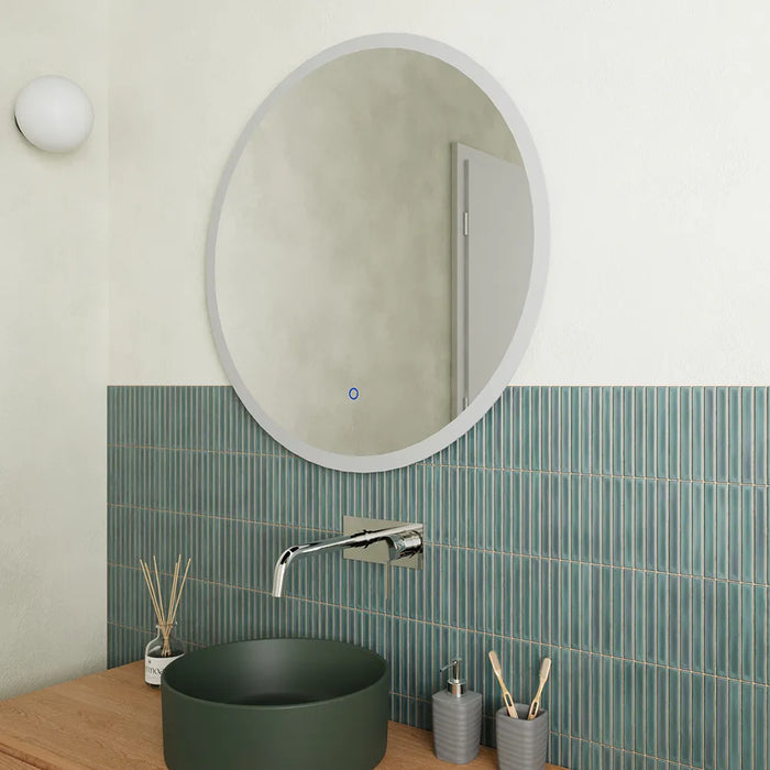 Specchio led Ø 90 cm touch screen luce calda/fredda | Beam