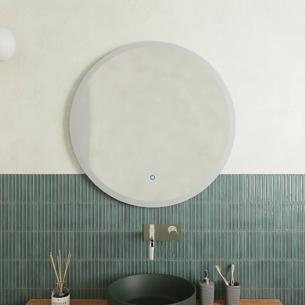 Specchio led Ø 70 cm touch screen luce calda/fredda | Beam