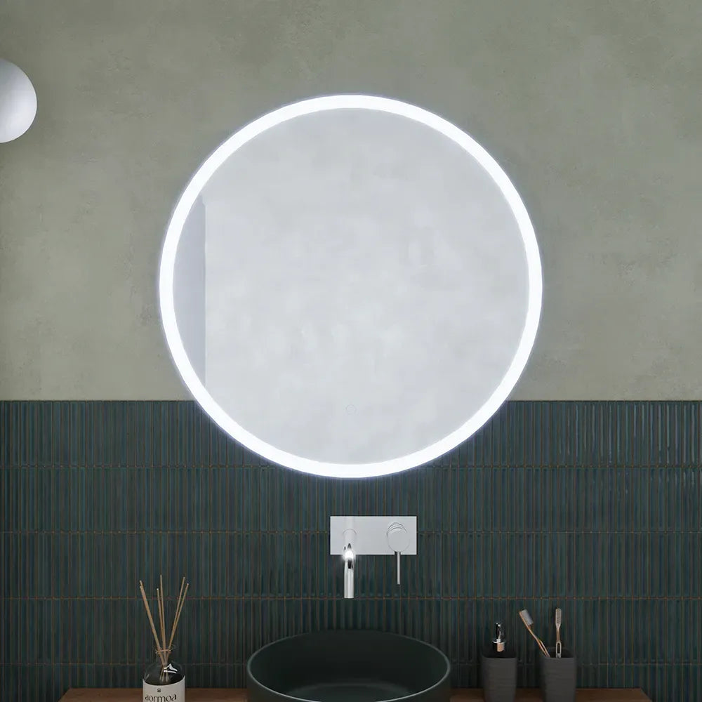 Specchio led Ø 70 cm touch screen luce calda/fredda | Beam