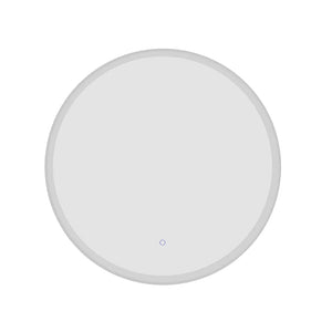 Specchio led tondo Ã˜ 100 cm cornice bianco opaco touch screen luce calda/fredda