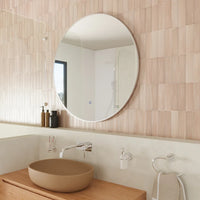 Specchio led tondo Ã˜ 80  cm cornice bianco opaco retroilluminato touch screen luce calda/fredda