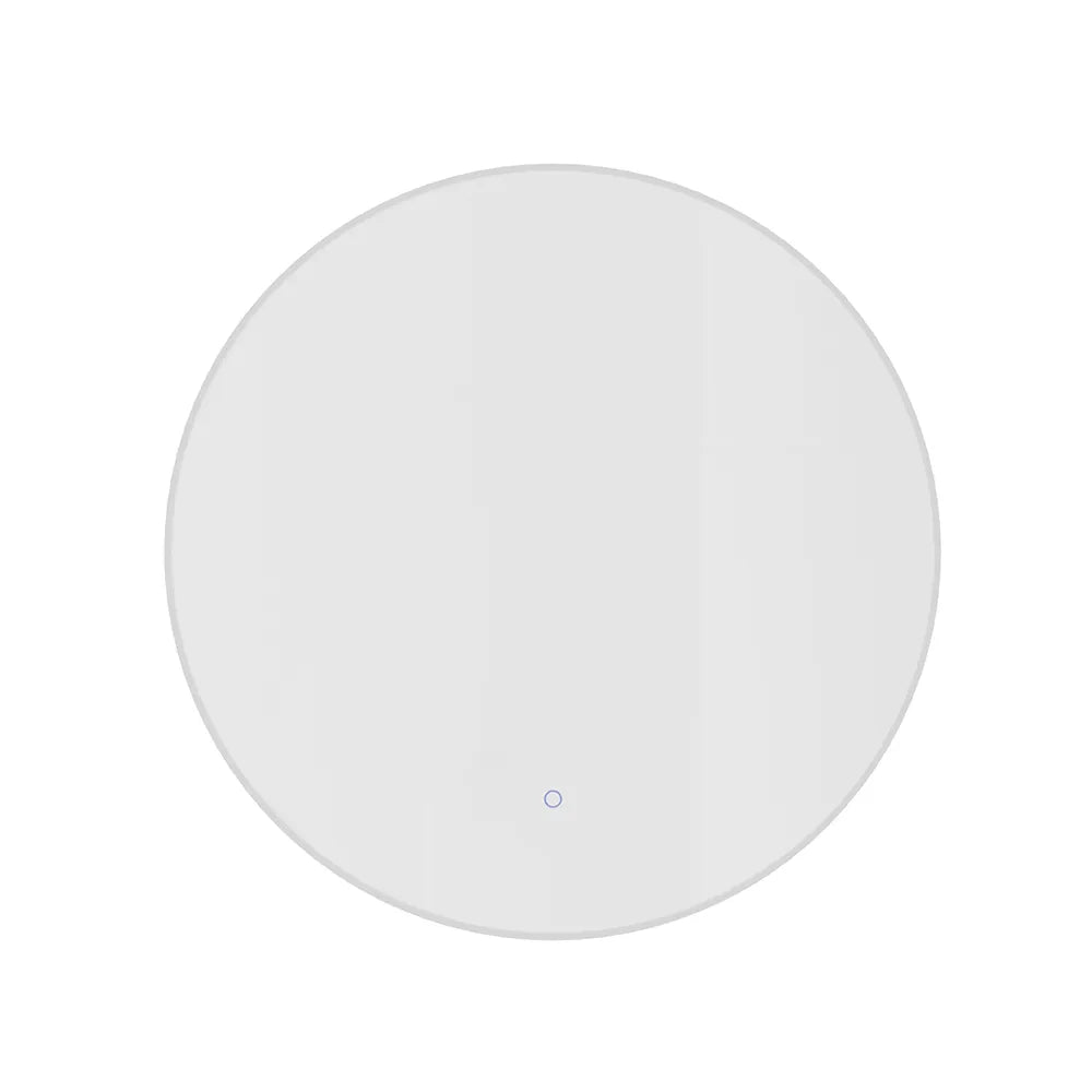 Specchio led tondo Ã˜ 60 cm cornice bianco opaco retroilluminato touch screen luce calda/fredda