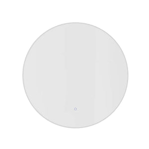 Specchio led tondo Ã˜ 80  cm cornice bianco opaco retroilluminato touch screen luce calda/fredda