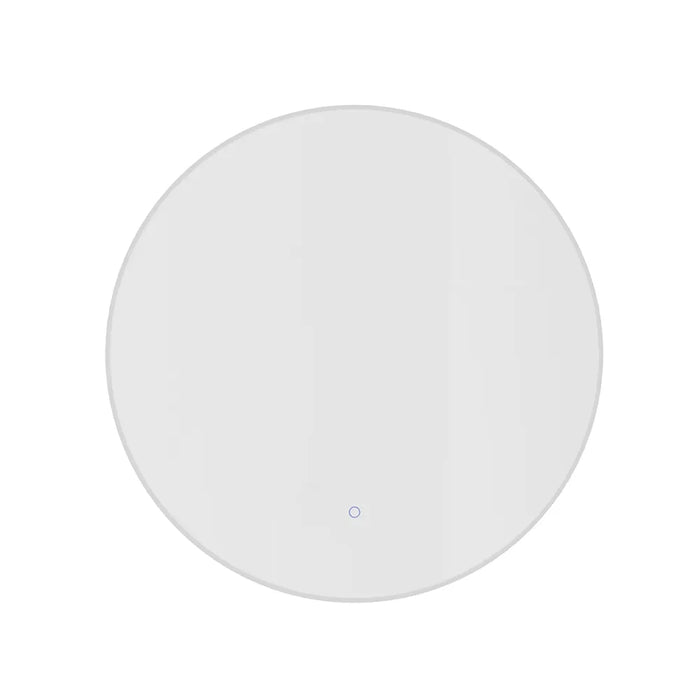 Specchio led tondo Ã˜ 80  cm cornice bianco opaco retroilluminato touch screen luce calda/fredda