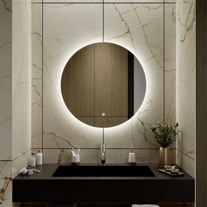 Specchio led tondo Ã˜ 80 cm retroilluminato luce calda/fredda/neutra con sensore touch-screen