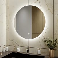 Specchio led tondo Ã˜ 80 cm retroilluminato luce calda/fredda/neutra con sensore touch-screen