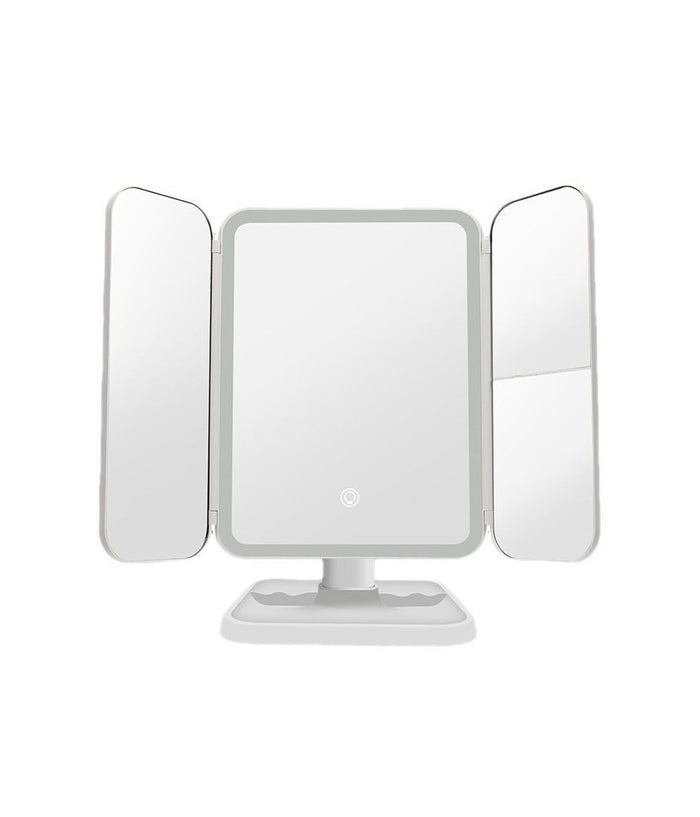 Specchio Make Up Illuminato Con Luci Led Specchi Regolabili Trucco Ricaricabile         