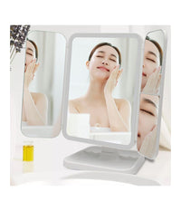 Specchio Make Up Illuminato Con Luci Led Specchi Regolabili Trucco Ricaricabile         