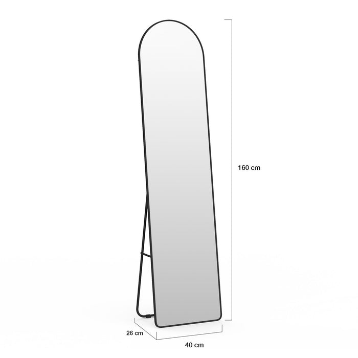 IDMarket - Specchio nero di contorno 160 x 40 cm