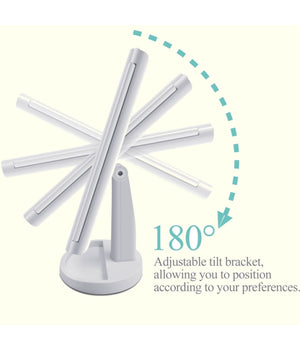 Specchio Orientabile 360 Gradi Touch Screen Tavolo 2 Ingrandimenti Bagno Make Up         