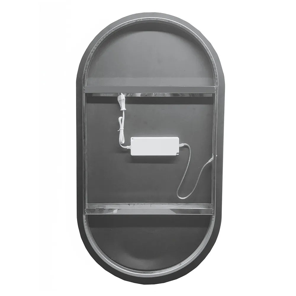 Specchio ovale LED 62x110 illuminazione perimetrale e installazione reversibile