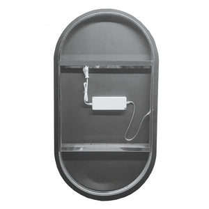 Specchio ovale LED 62x110 illuminazione perimetrale e installazione reversibile