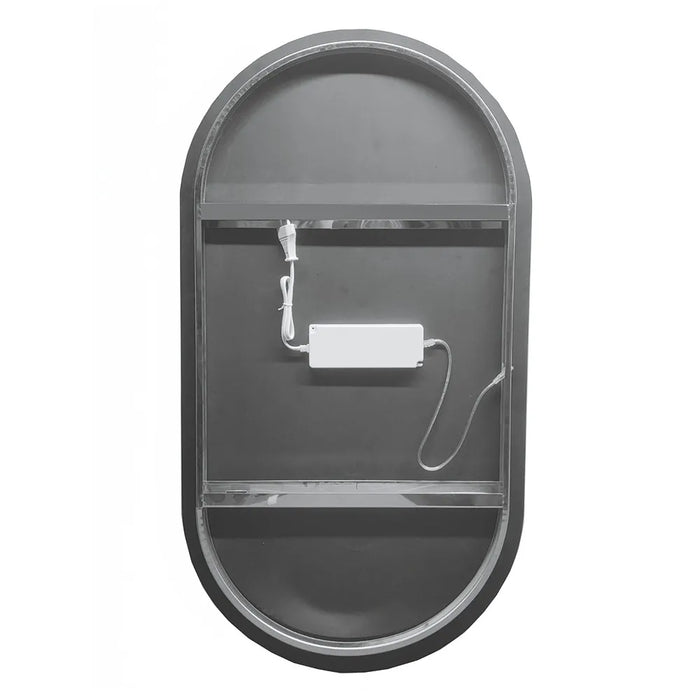 Specchio ovale LED 62x110 illuminazione perimetrale e installazione reversibile