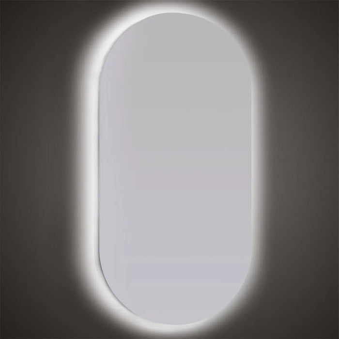 Specchio ovale LED 62x110 illuminazione perimetrale e installazione reversibile