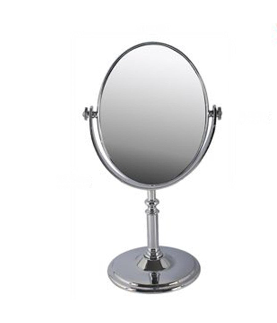 Specchio Ovale Tavolo Makeup Trucco Girevole Accessorio Bagno Donna 33.5cm 52770         