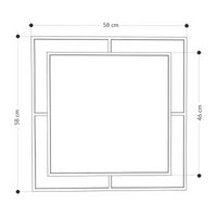 Specchio quadrato Corner con doppia cornice in metallo nero